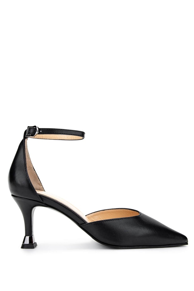  Tamer Tanca Kadın Hakiki Deri Siyah Topuklu Ayakkabı