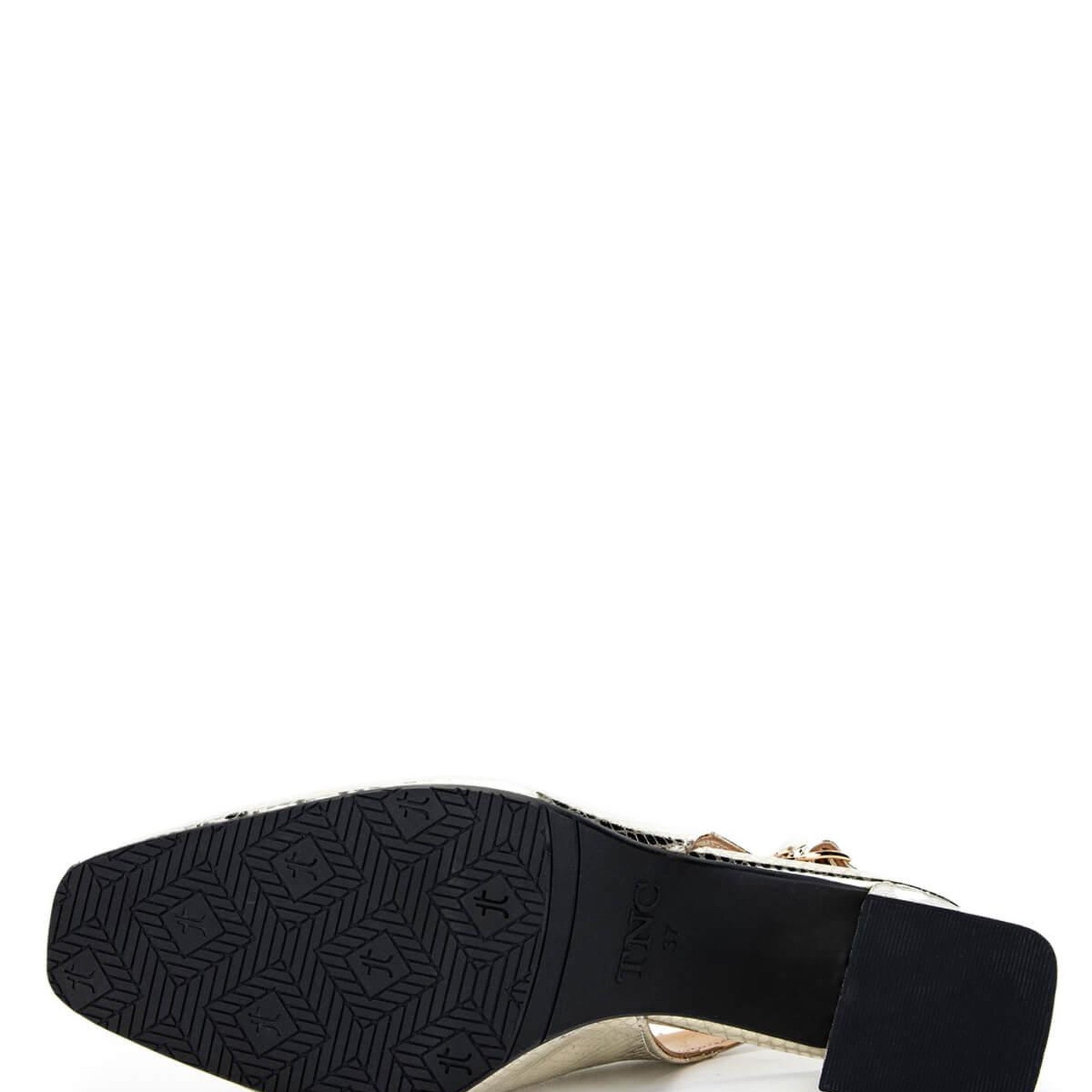 Tamer Tanca Kadın Hakiki Deri Altın Topuklu Ayakkabı