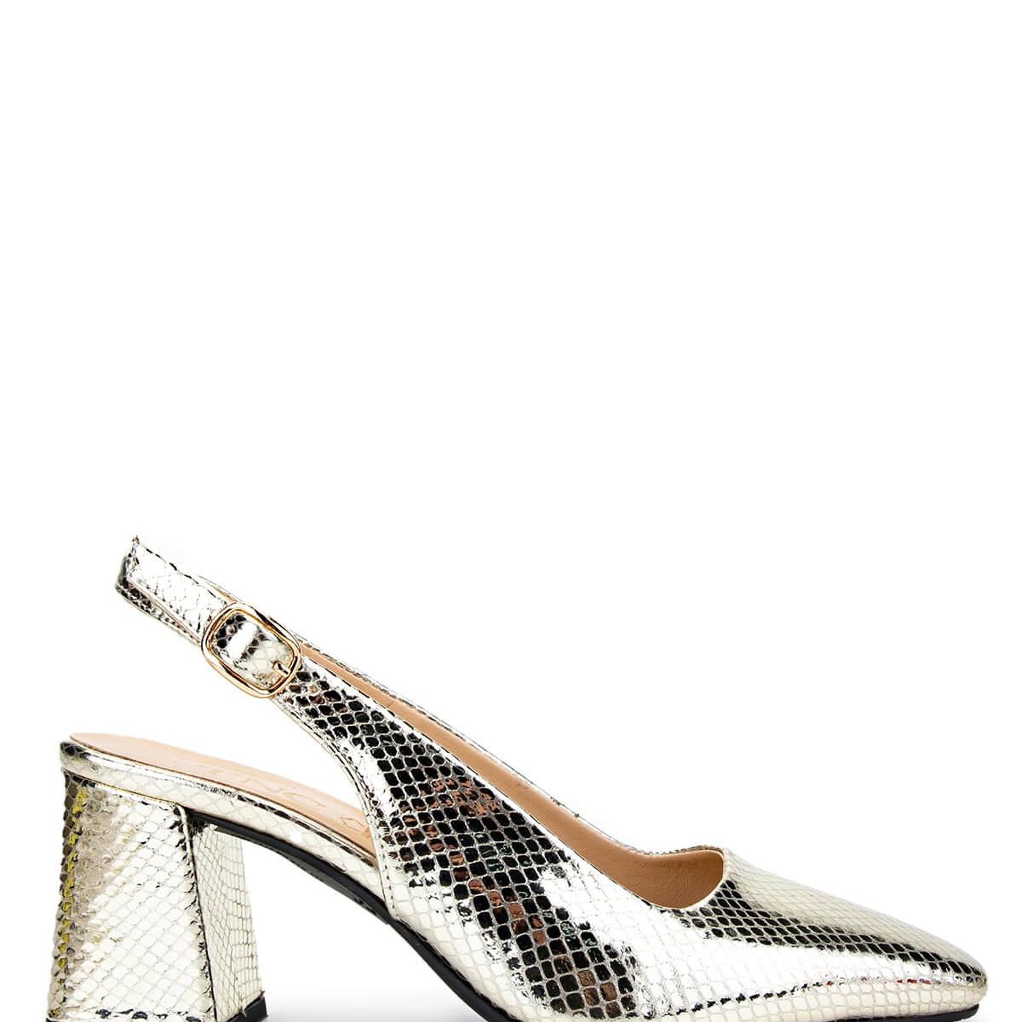 Tamer Tanca Kadın Hakiki Deri Altın Topuklu Ayakkabı