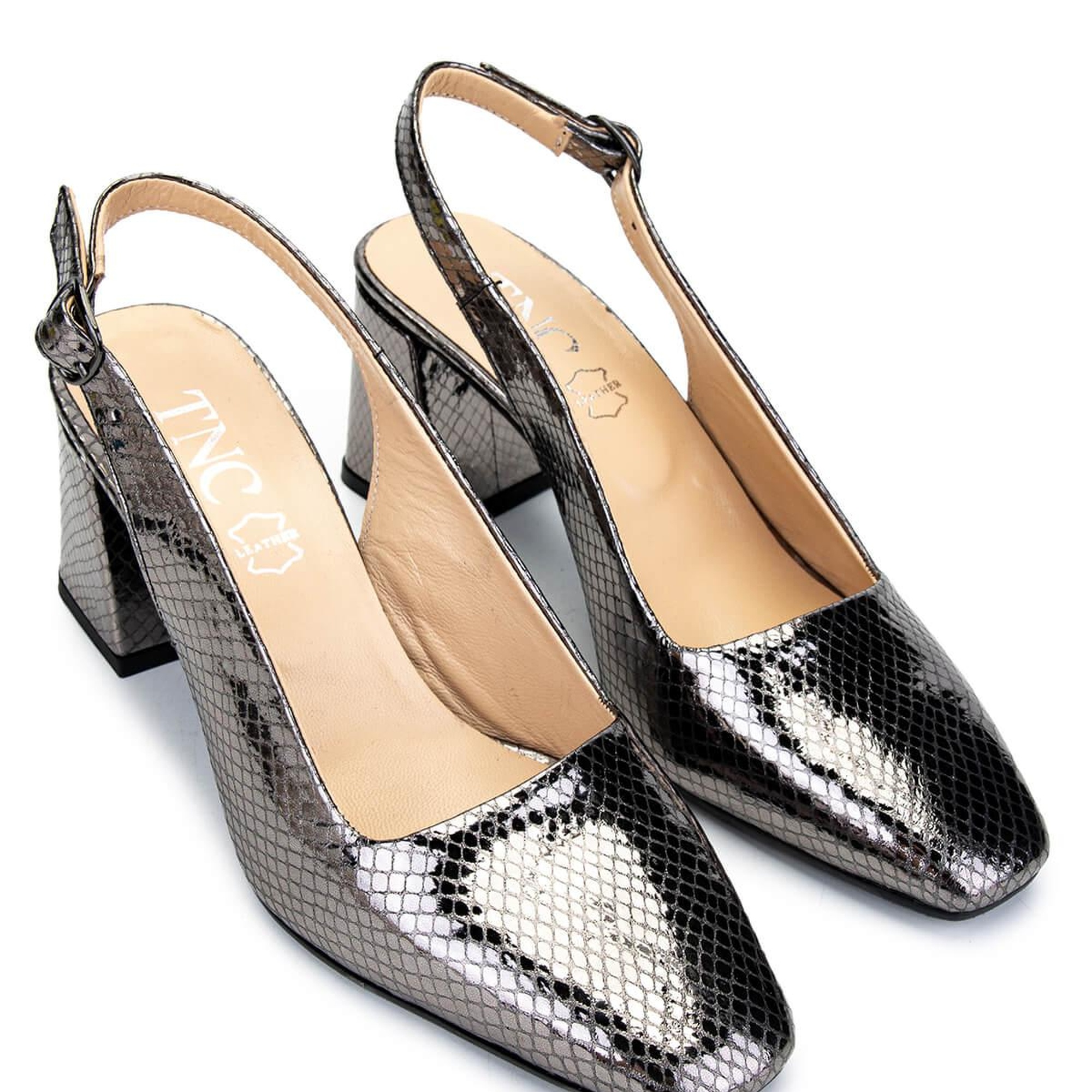 Tamer Tanca Kadın Hakiki Deri Antrasit Topuklu Ayakkabı