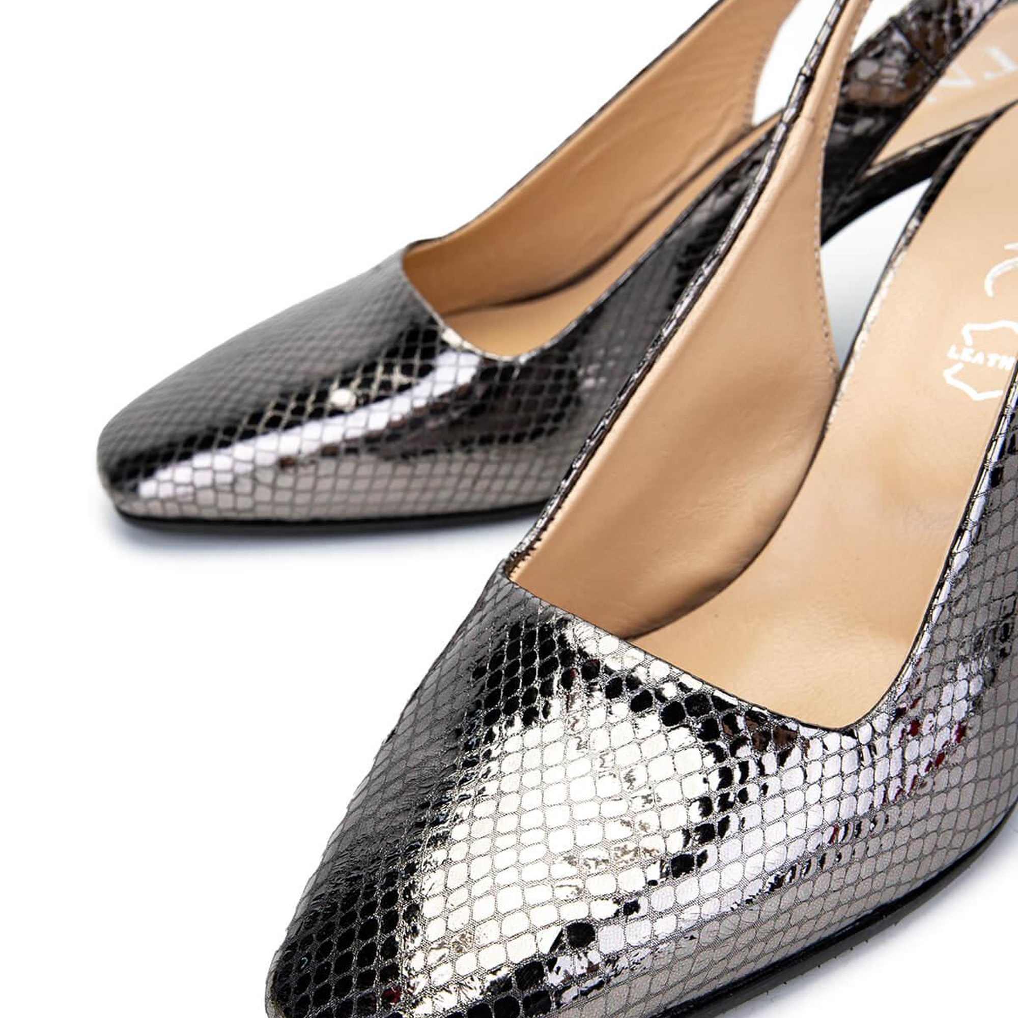 Tamer Tanca Kadın Hakiki Deri Antrasit Topuklu Ayakkabı