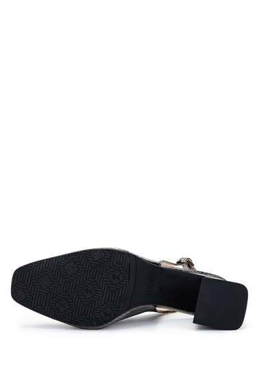  Tamer Tanca Kadın Hakiki Deri Antrasit Topuklu Ayakkabı