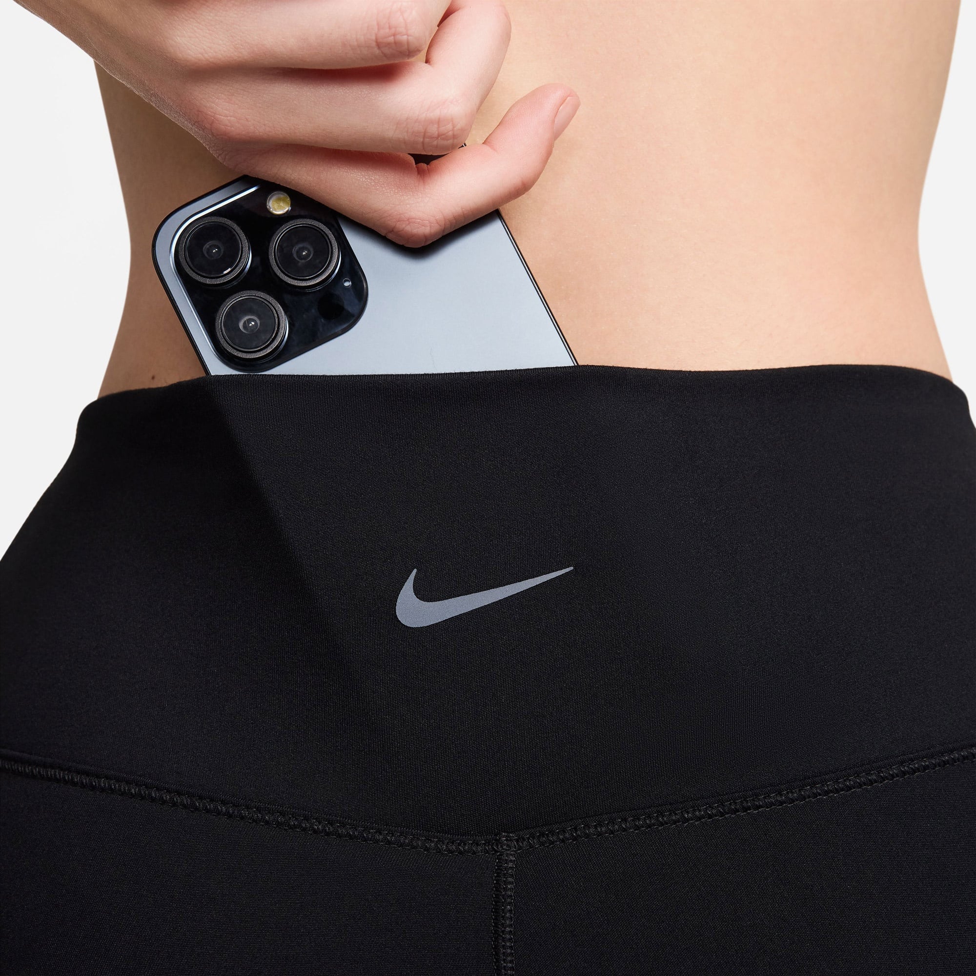 Nike One Dri-Fit 13 cm Kadın Siyah Tayt