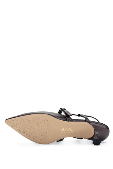  Tamer Tanca Kadın Hakiki Deri Kahverengi Topuklu Ayakkabı