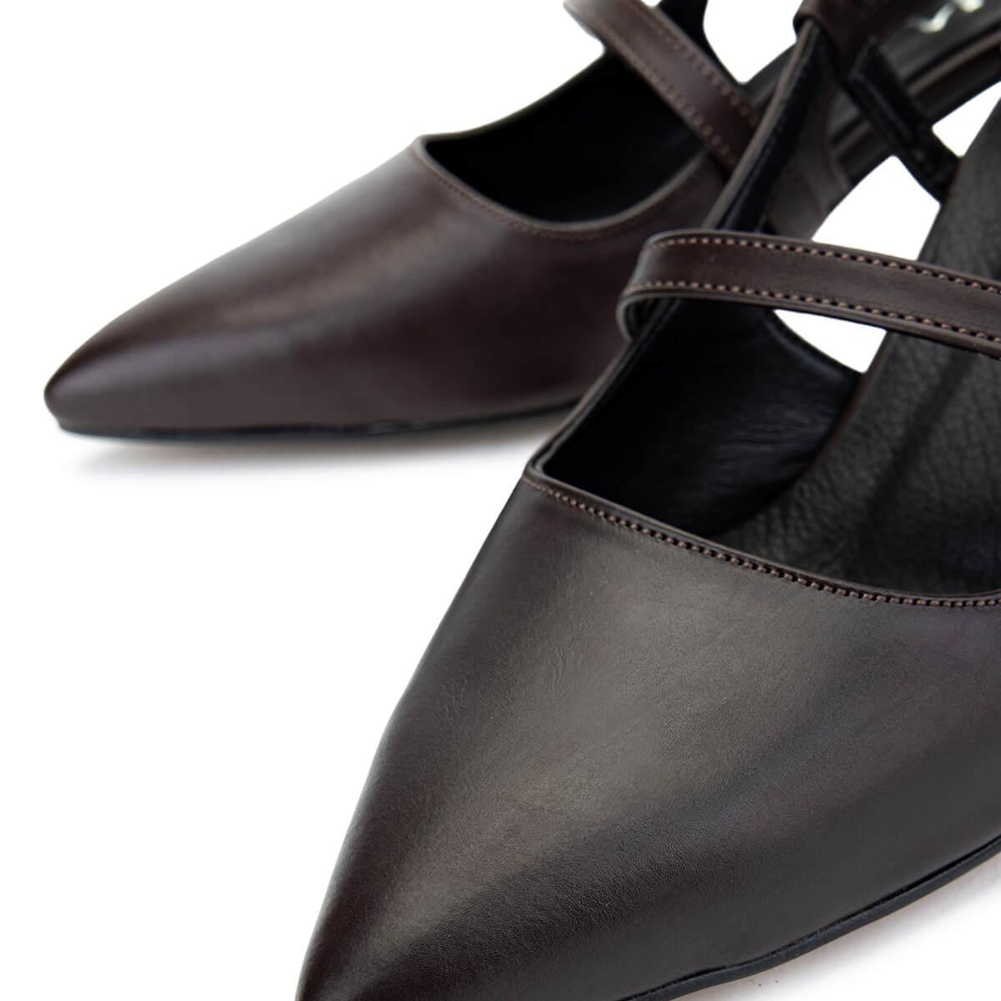 Tamer Tanca Kadın Hakiki Deri Kahverengi Topuklu Ayakkabı