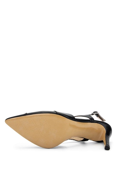  Tamer Tanca Kadın Hakiki Deri Siyah Deri Topuklu Ayakkabı