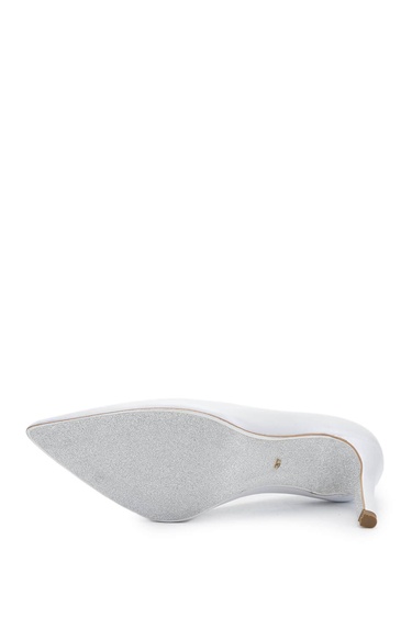  Tamer Tanca Kadın Hakiki Deri Beyaz Sedef Topuklu Ayakkabı