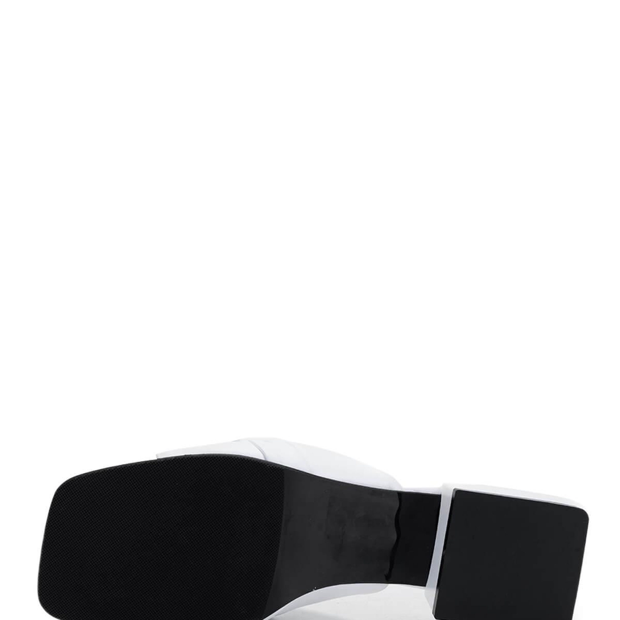 Tamer Tanca Kadın Hakiki Deri Beyaz Topuklu Terlik