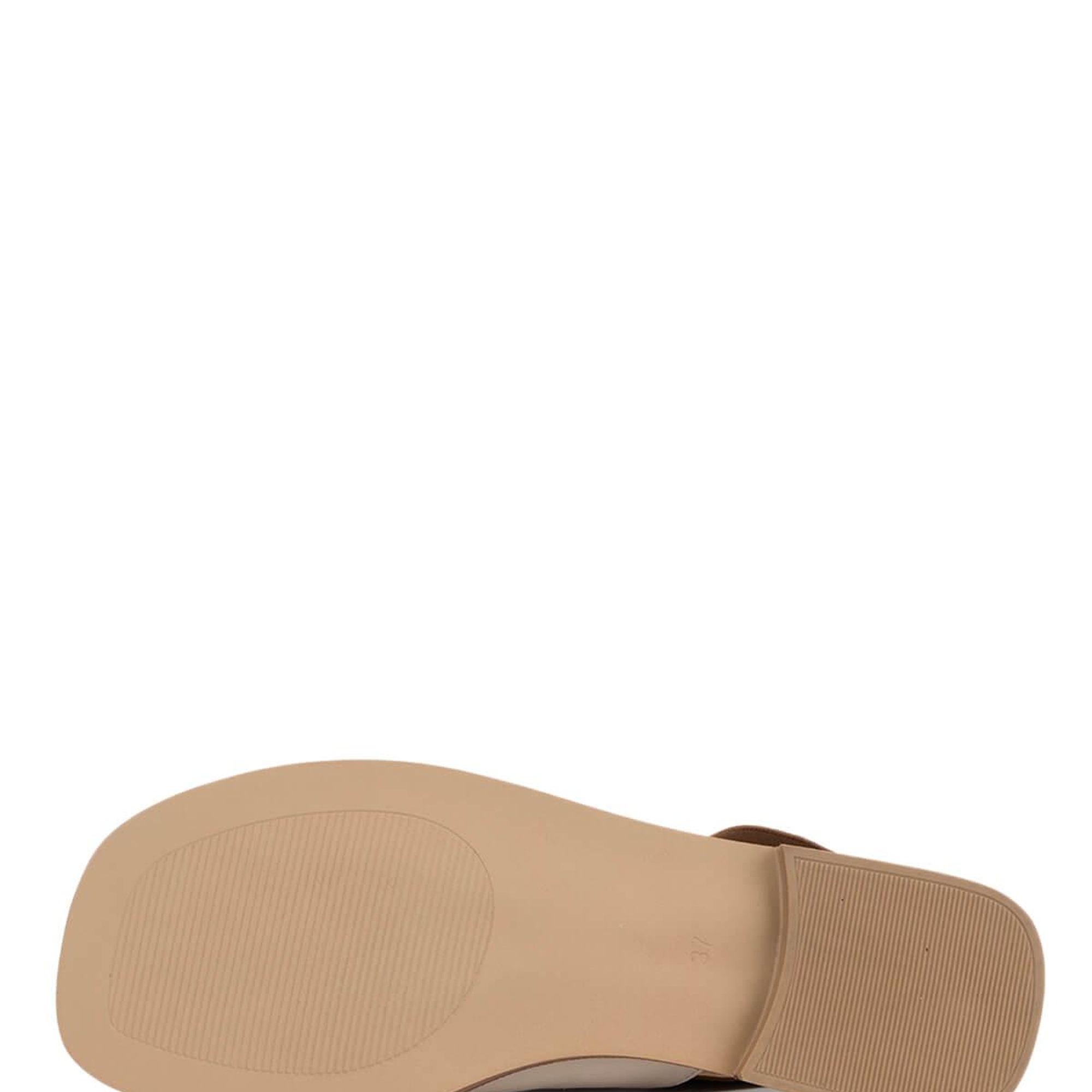 Tamer Tanca Kadın Hakiki Deri Bej Düz Sandalet