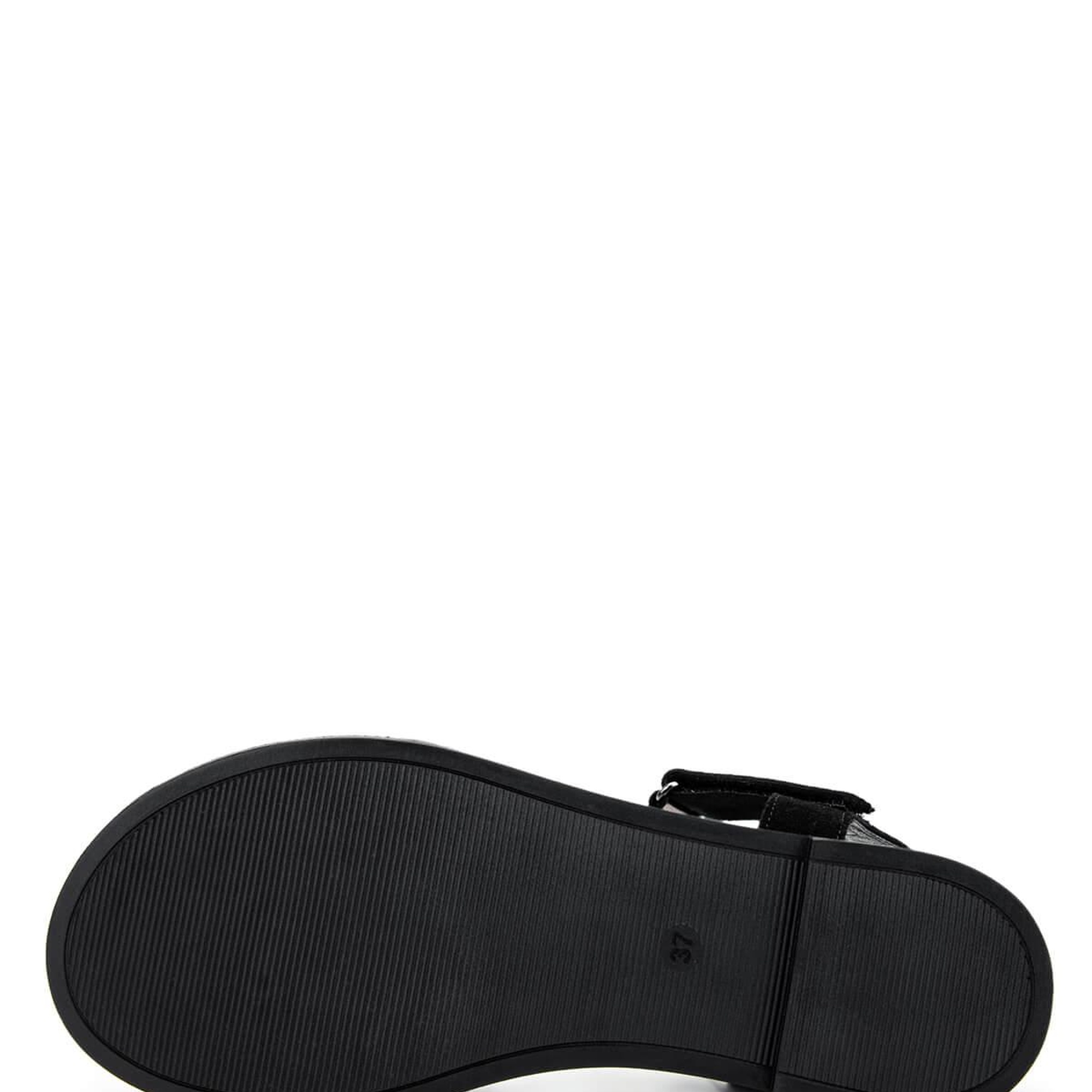 Tamer Tanca Kadın Hakiki Deri Siyah Süet Topuklu Sandalet