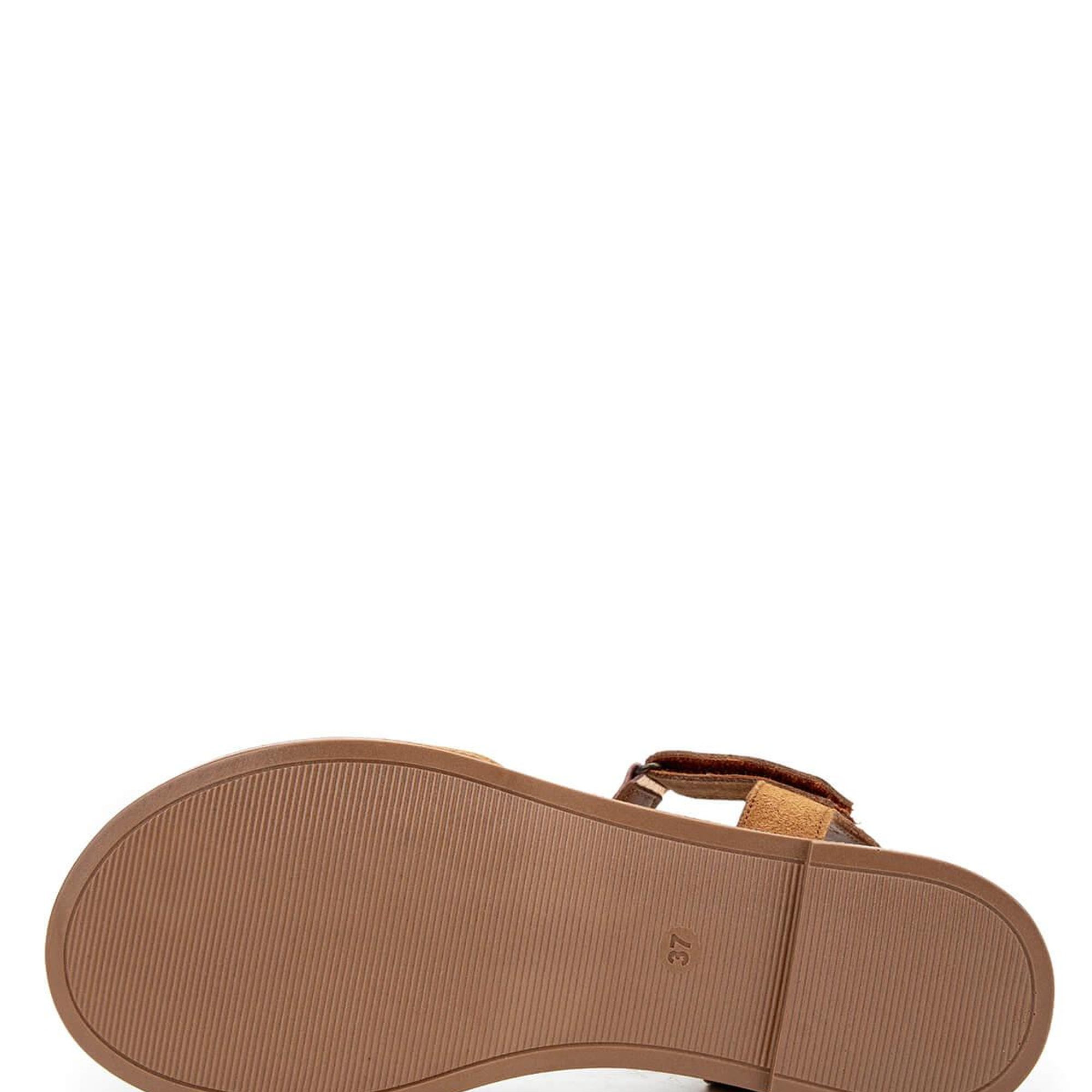 Tamer Tanca Kadın Hakiki Deri Tütün Süet Topuklu Sandalet