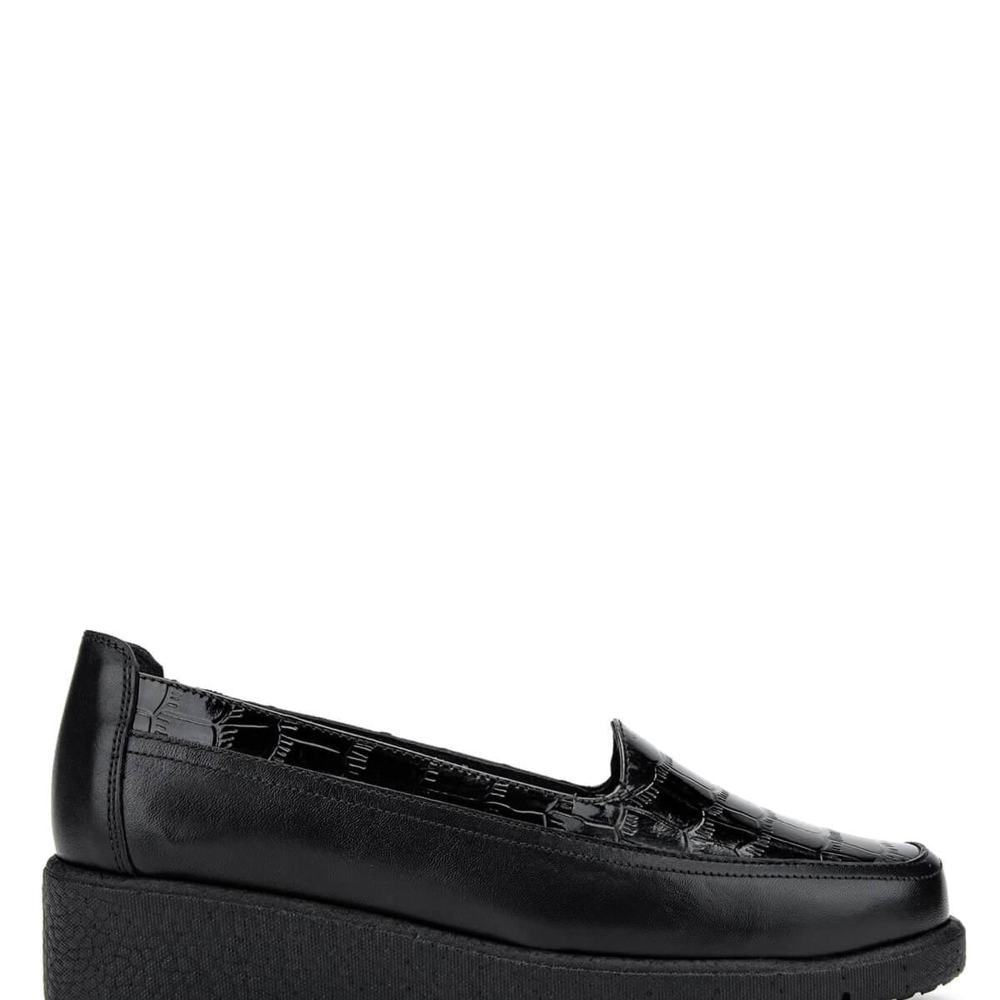 Tamer Tanca Kadın Hakiki Deri Siyah Casual Ayakkabı