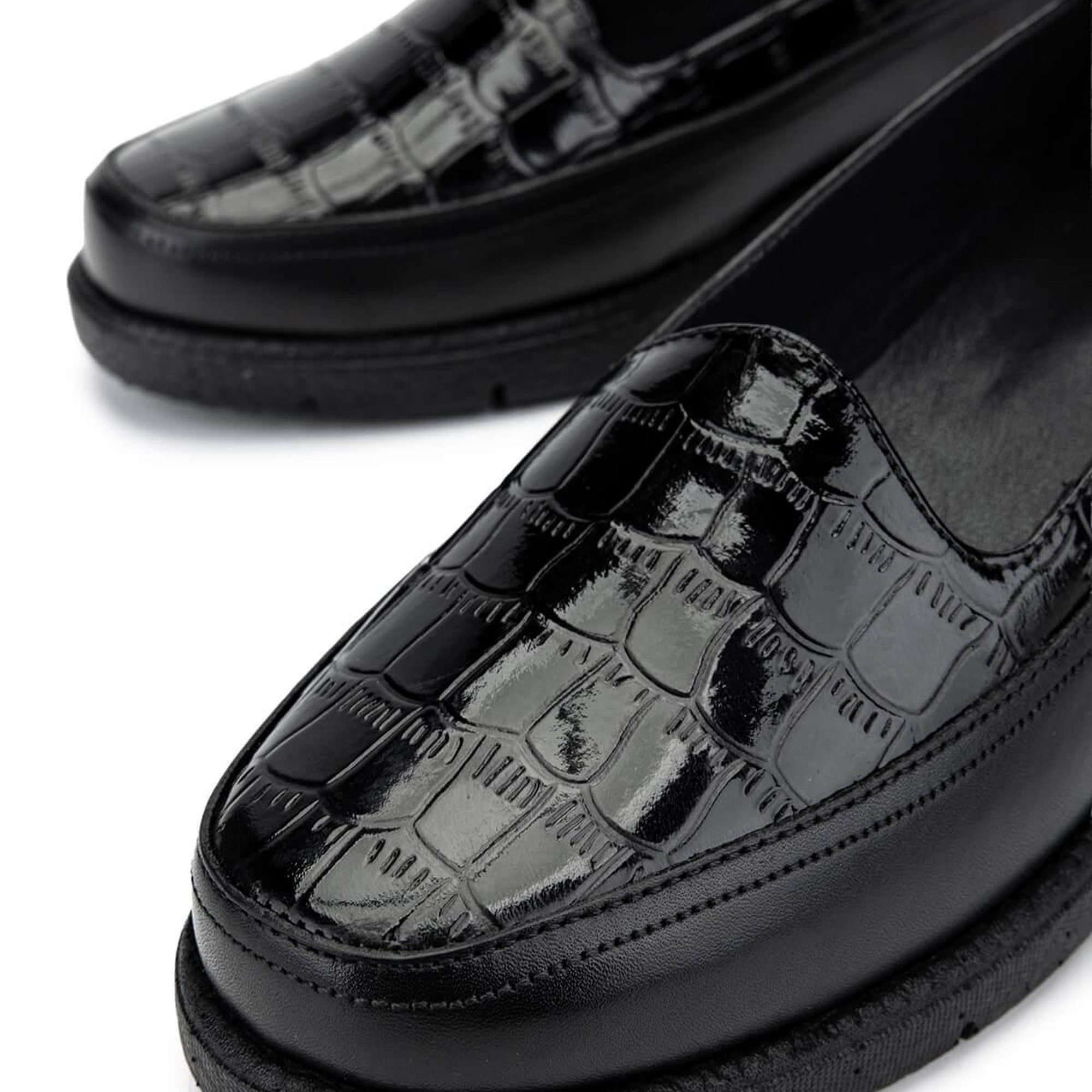 Tamer Tanca Kadın Hakiki Deri Siyah Casual Ayakkabı