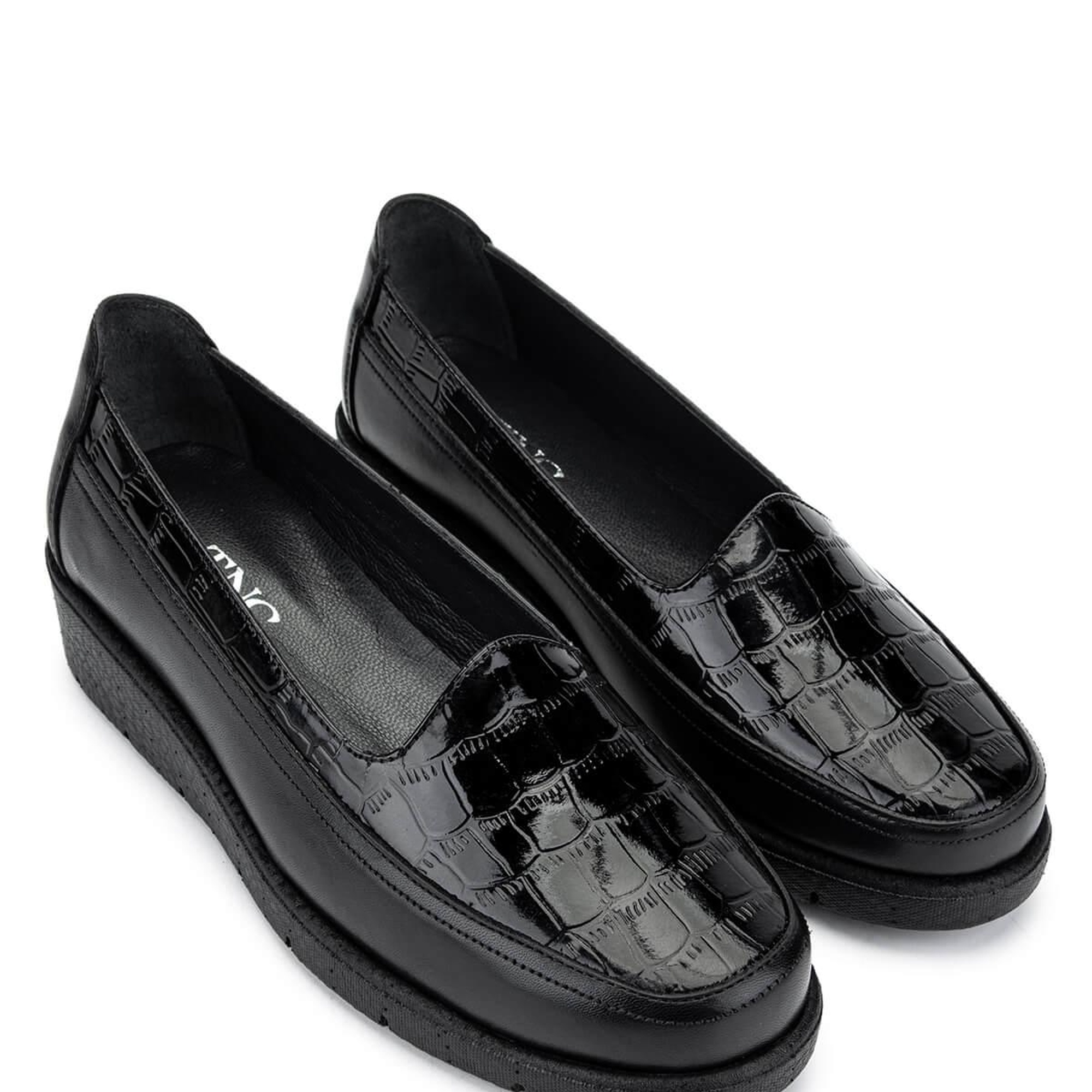 Tamer Tanca Kadın Hakiki Deri Siyah Casual Ayakkabı