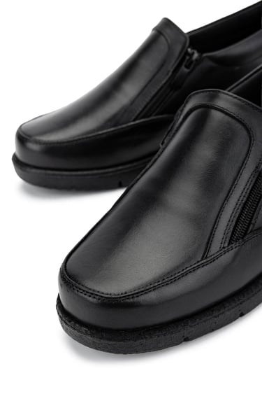  Tamer Tanca Kadın Hakiki Deri Siyah Deri Casual Ayakkabı