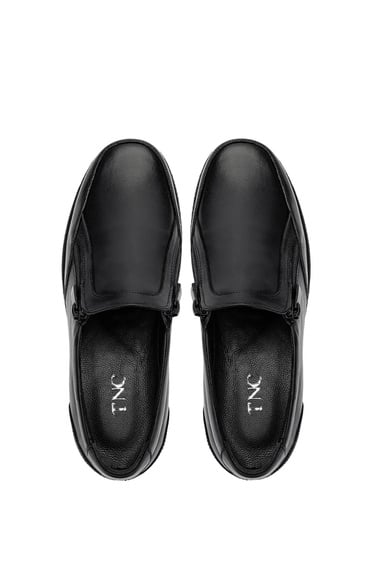  Tamer Tanca Kadın Hakiki Deri Siyah Deri Casual Ayakkabı