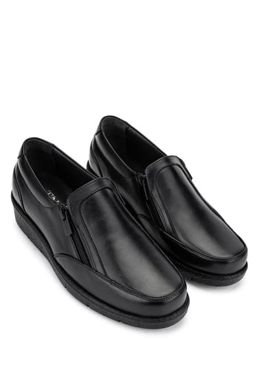  Tamer Tanca Kadın Hakiki Deri Siyah Deri Casual Ayakkabı