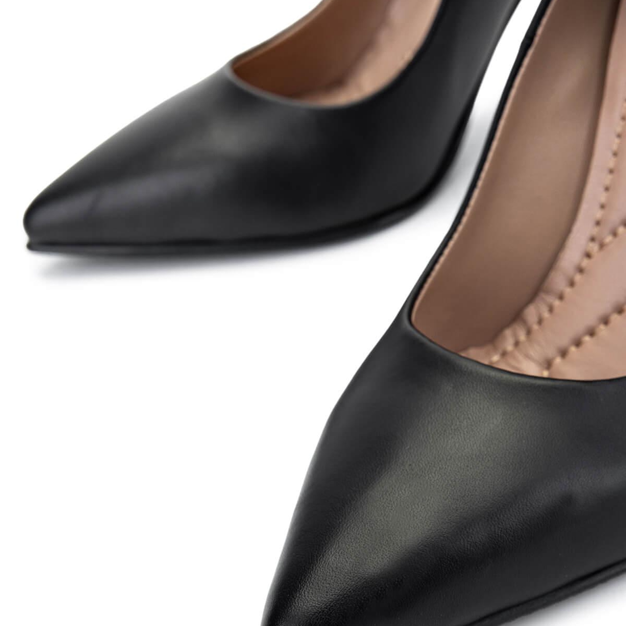 Tamer Tanca Kadın Hakiki Deri Siyah Deri Topuklu Ayakkabı