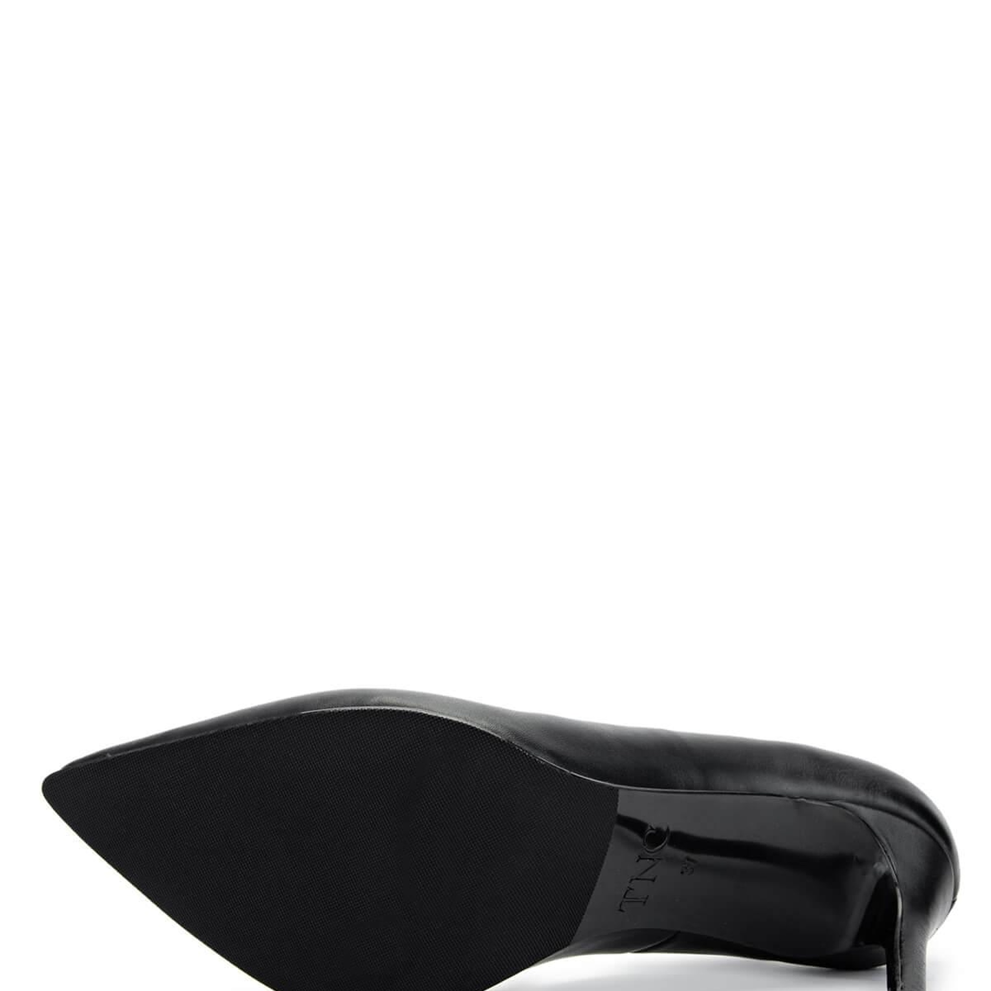 Tamer Tanca Kadın Hakiki Deri Siyah Deri Topuklu Ayakkabı