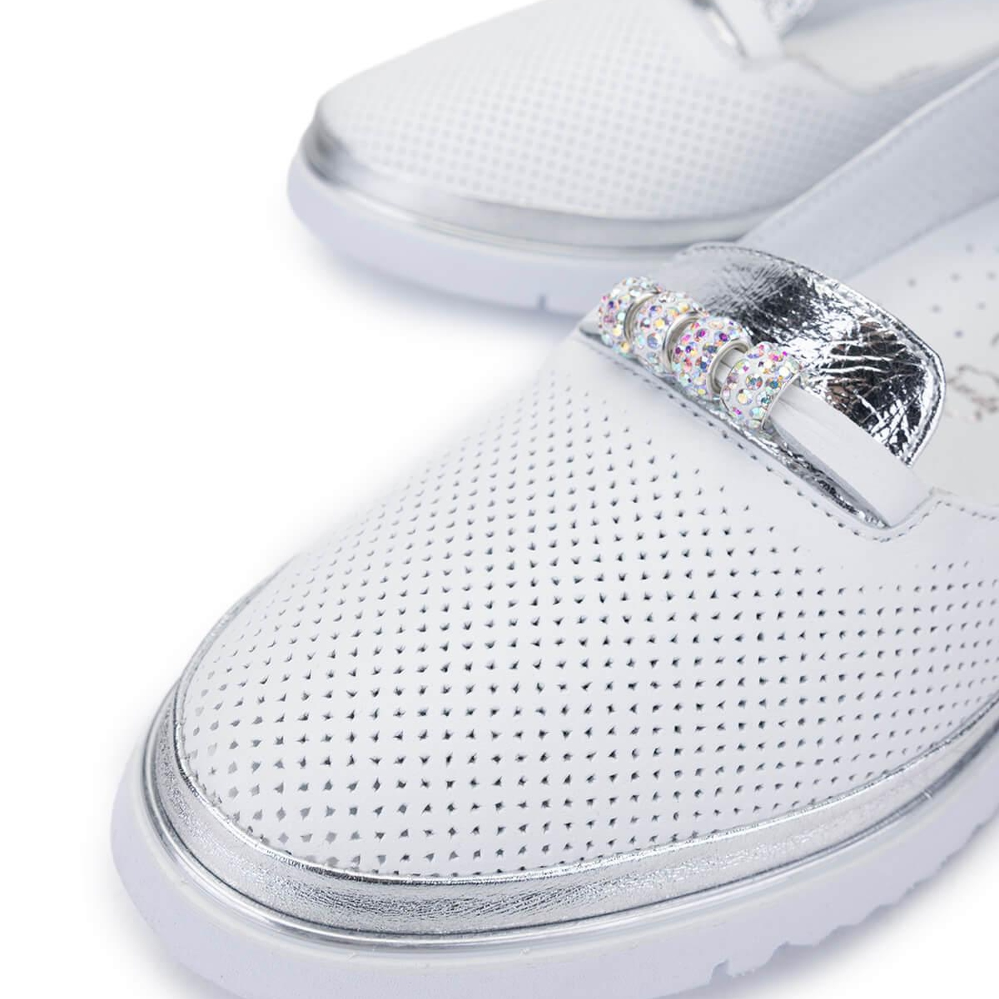 Tamer Tanca Kadın Hakiki Deri Beyaz Comfort Ayakkabı