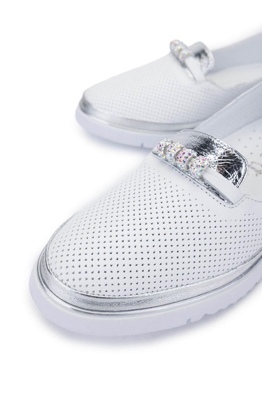  Tamer Tanca Kadın Hakiki Deri Beyaz Comfort Ayakkabı