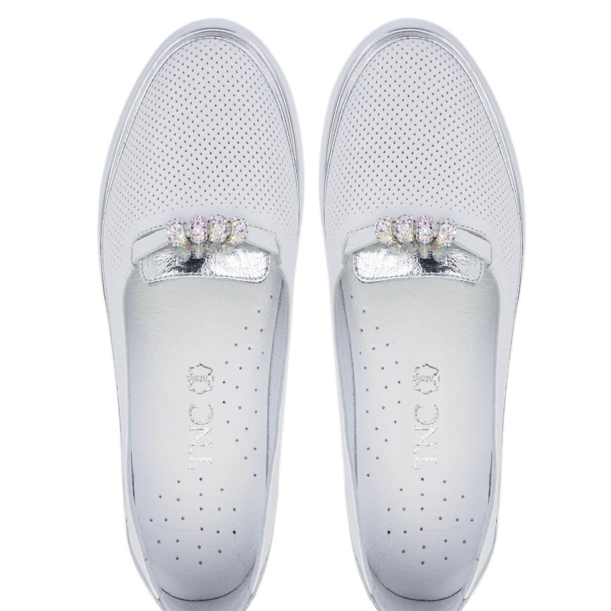 Tamer Tanca Kadın Hakiki Deri Beyaz Comfort Ayakkabı