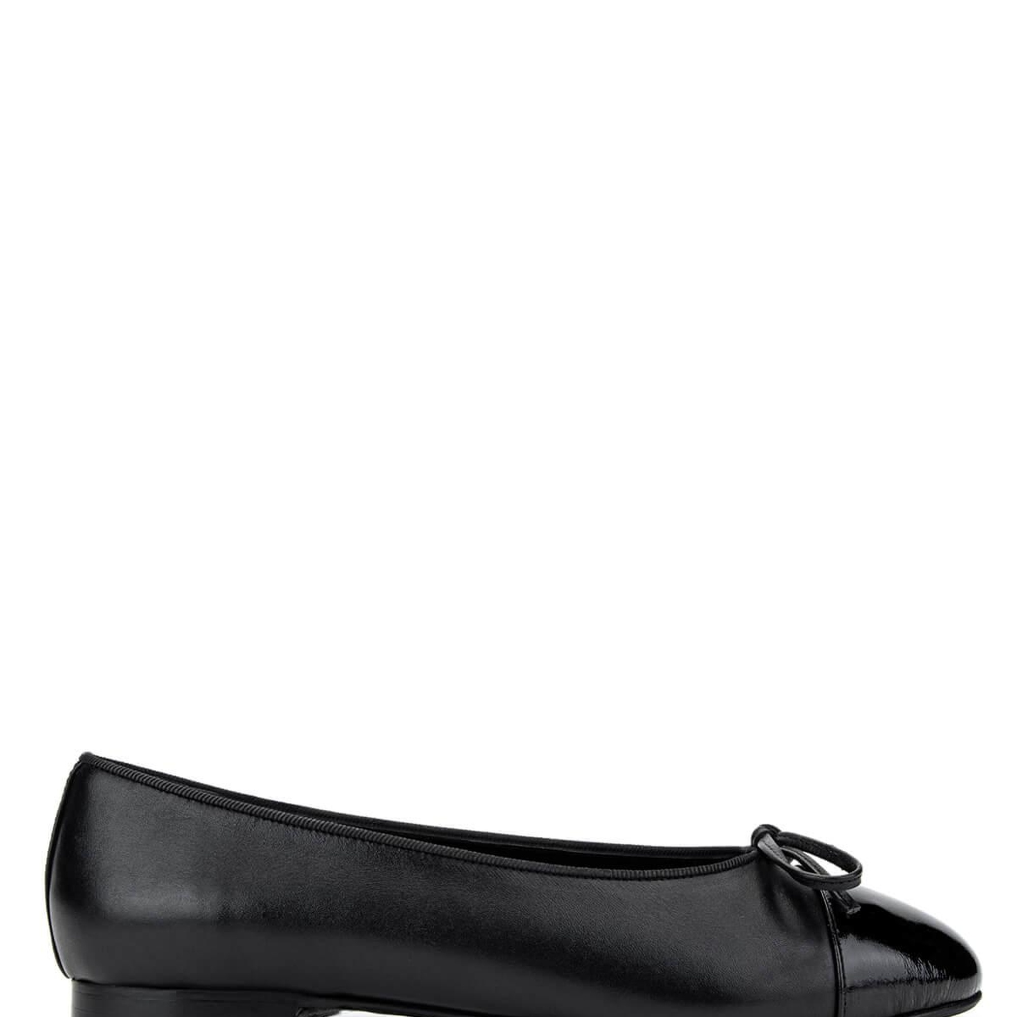 Tamer Tanca Kadın Hakiki Deri Siyah Rugan Babet Ayakkabı