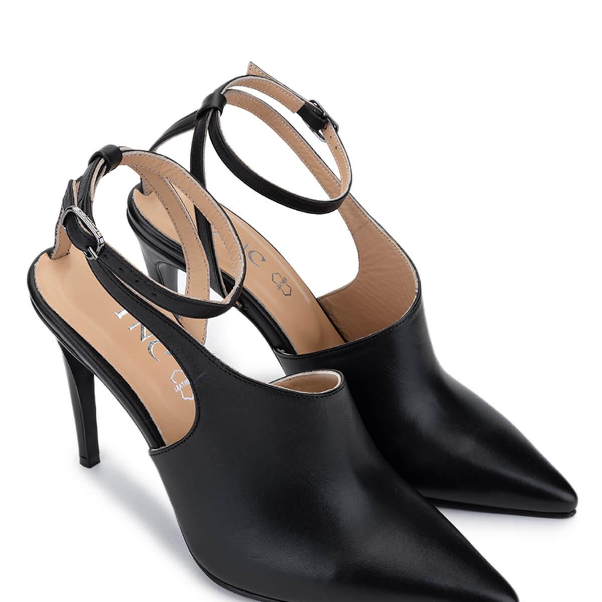 Tamer Tanca Kadın Hakiki Deri Siyah Topuklu Ayakkabı