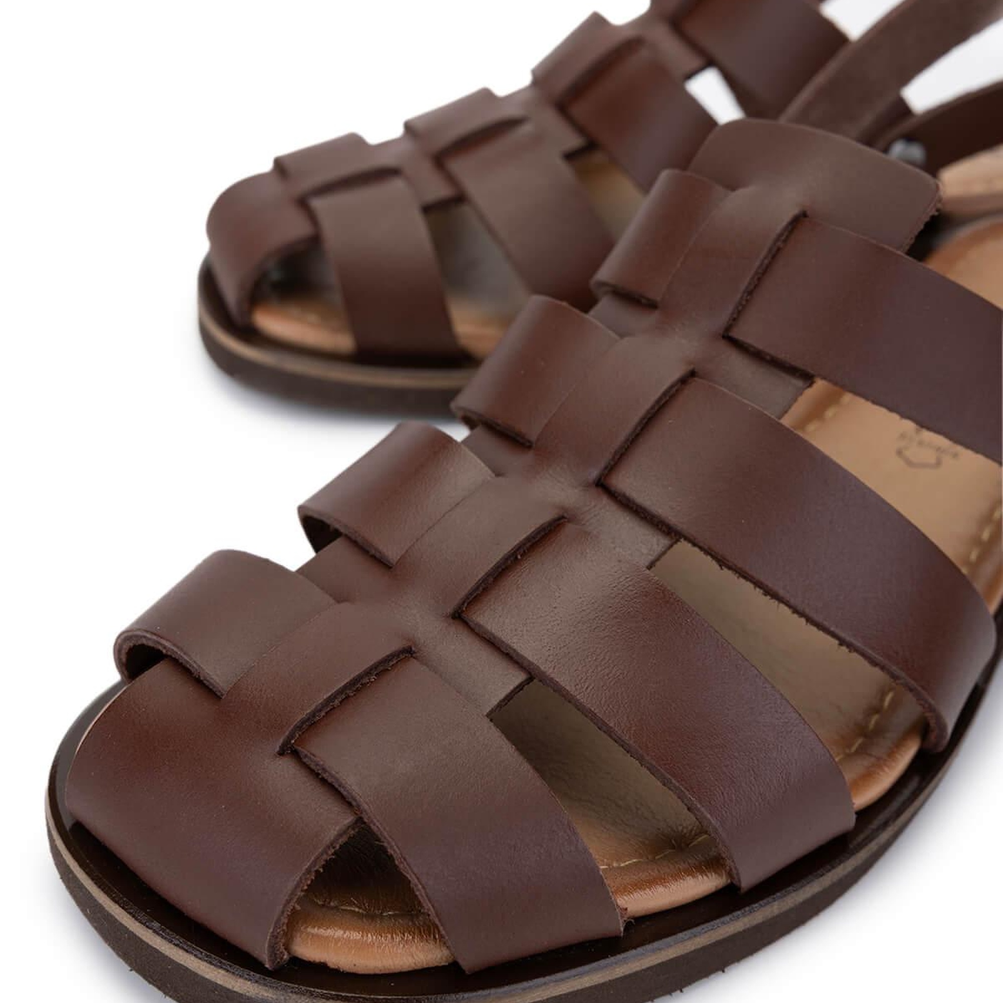 Tamer Tanca Kadın Hakiki Deri Kahverengi Düz Sandalet