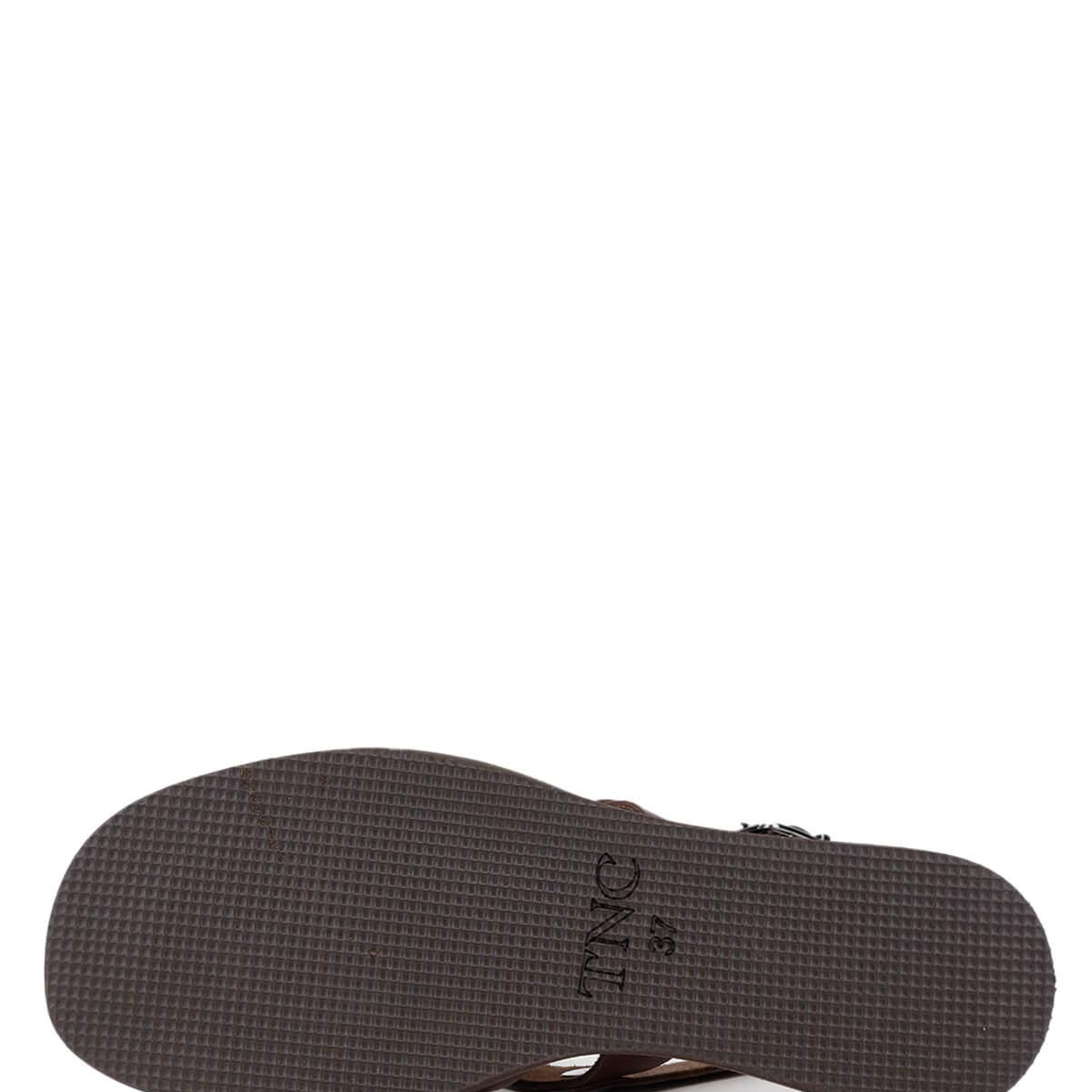 Tamer Tanca Kadın Hakiki Deri Kahverengi Düz Sandalet