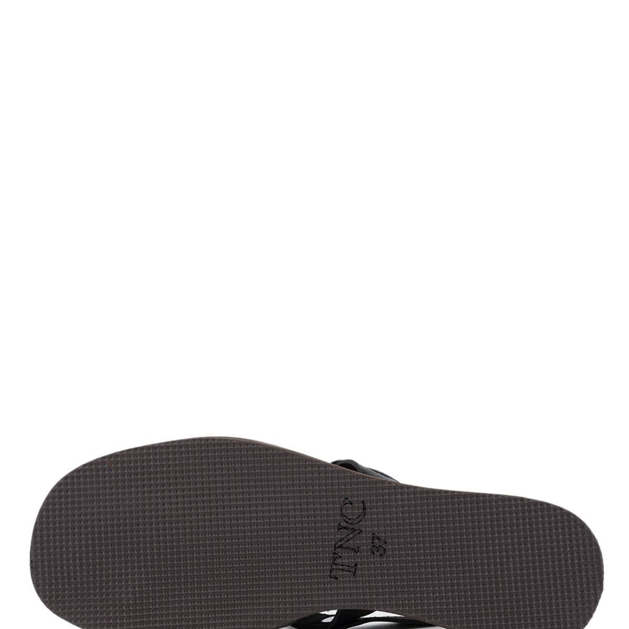 Tamer Tanca Kadın Hakiki Deri Siyah Deri Düz Sandalet