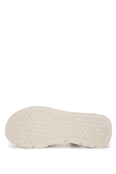  Tamer Tanca Kadın Hakiki Deri Bej Düz Sandalet