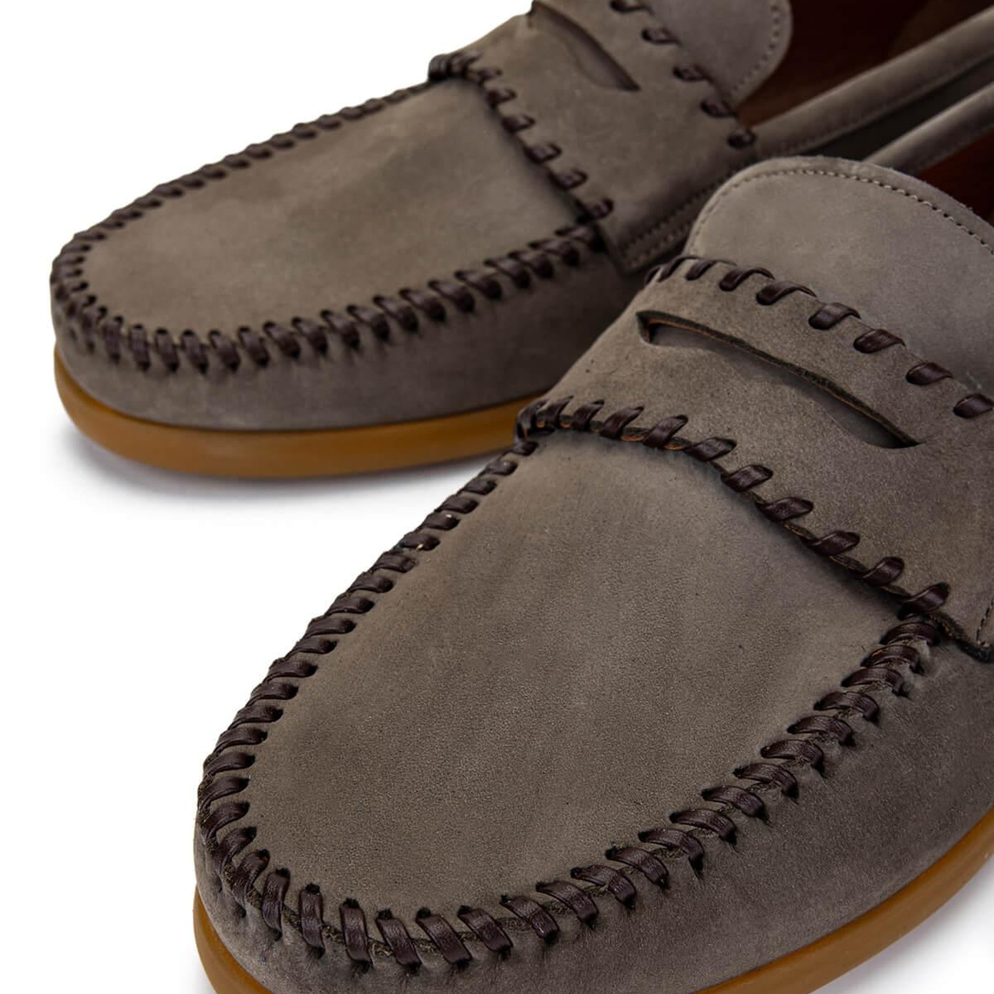 Tamer Tanca Erkek Hakiki Deri Vizon Nubuk Loafer Ayakkabı