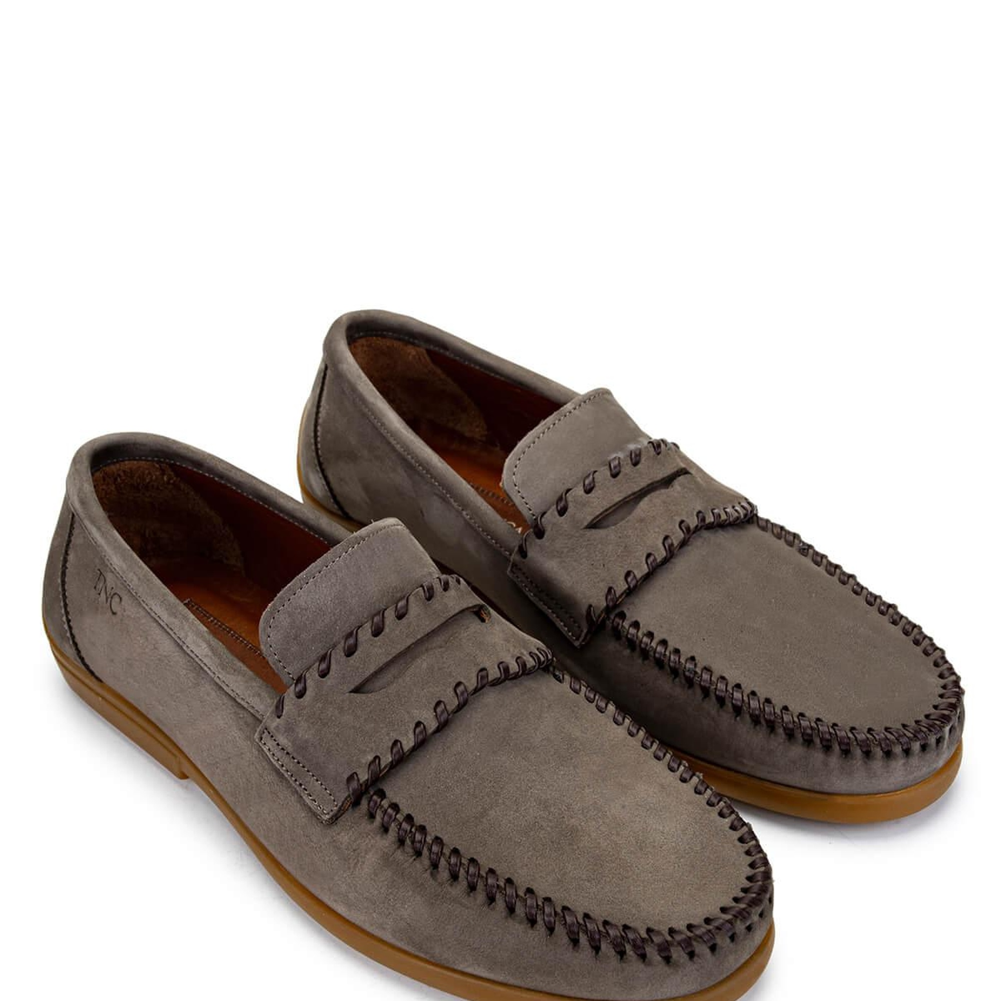 Tamer Tanca Erkek Hakiki Deri Vizon Nubuk Loafer Ayakkabı