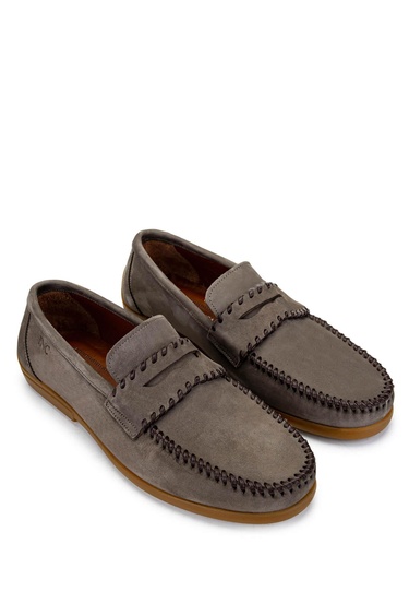  Tamer Tanca Erkek Hakiki Deri Vizon Nubuk Loafer Ayakkabı