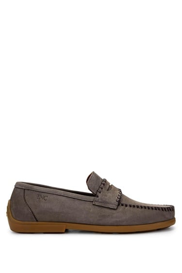  Tamer Tanca Erkek Hakiki Deri Vizon Nubuk Loafer Ayakkabı