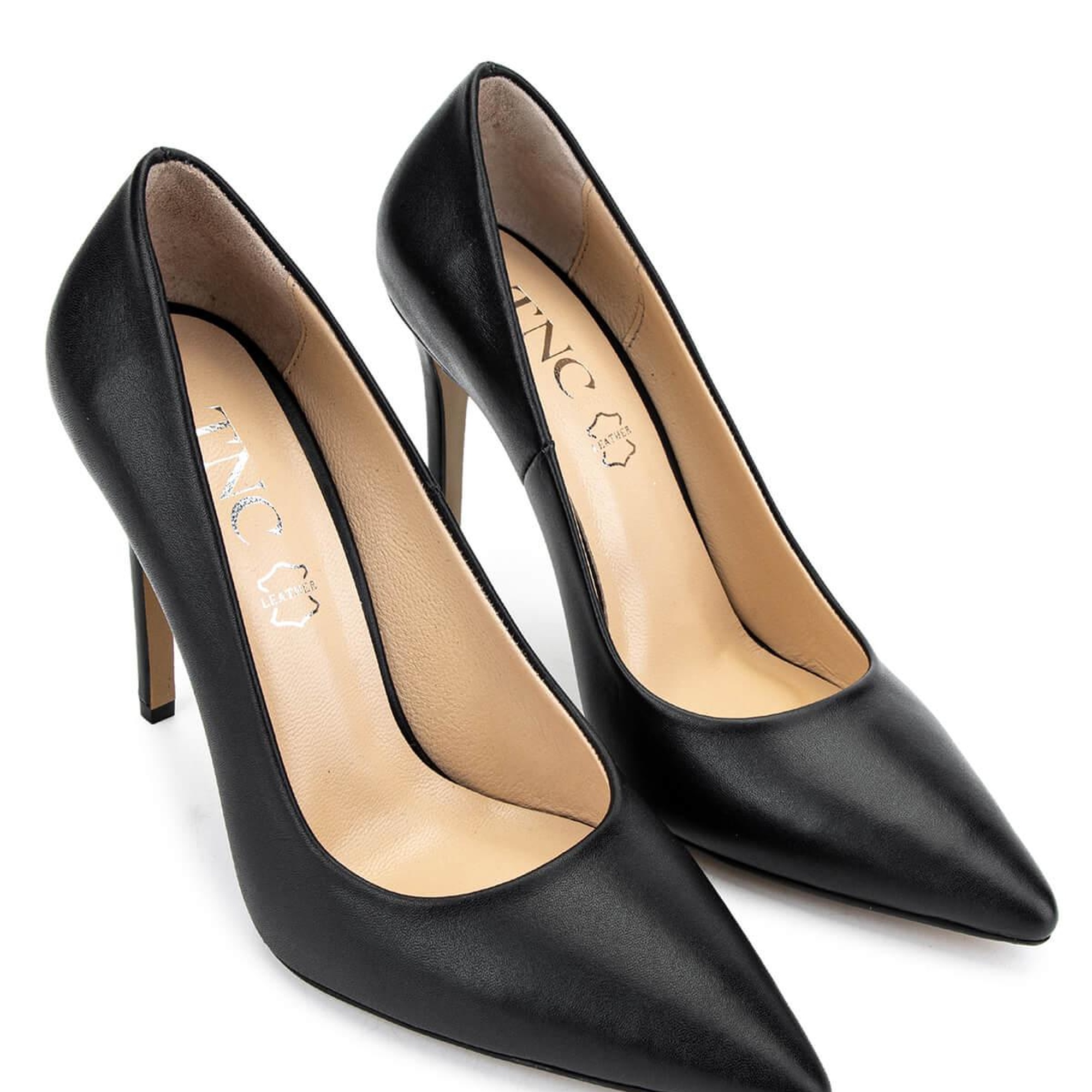 Tamer Tanca Kadın Hakiki Deri Siyah Deri Topuklu Ayakkabı