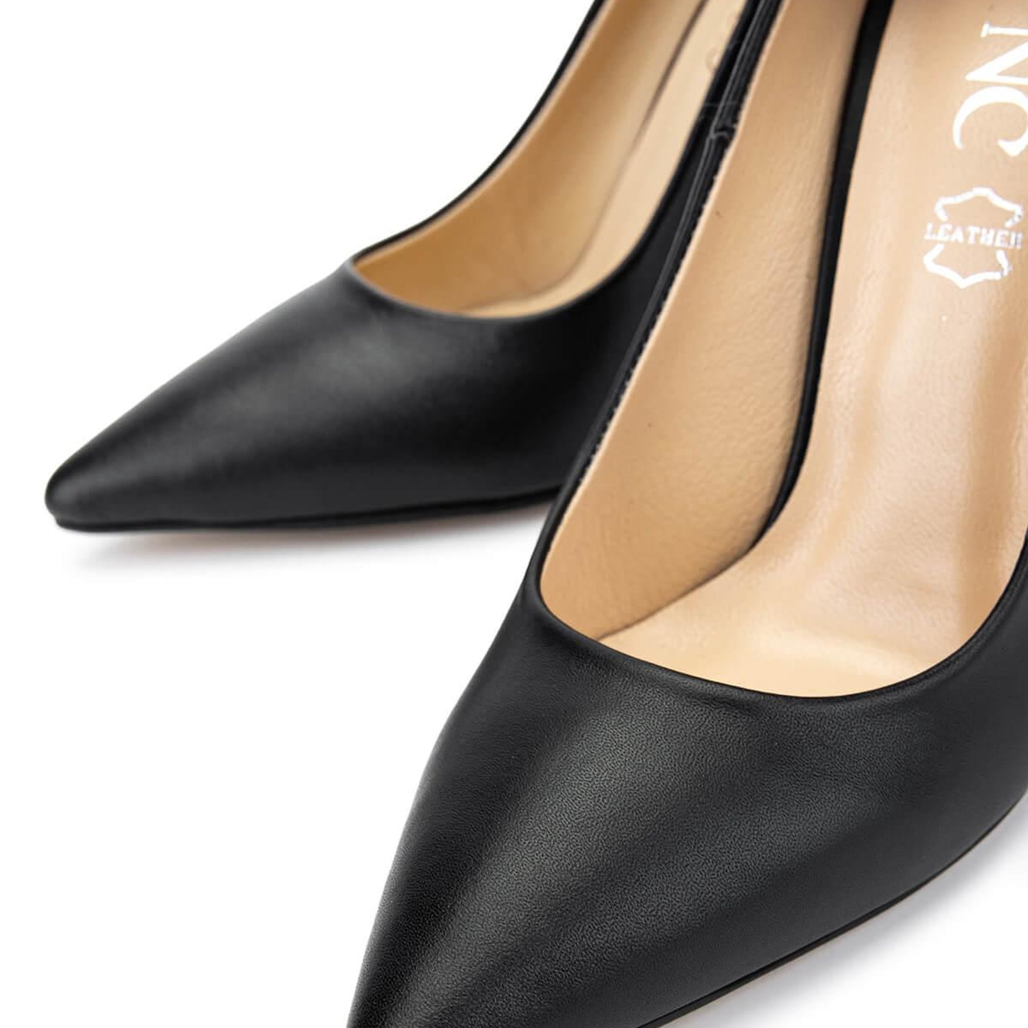 Tamer Tanca Kadın Hakiki Deri Siyah Deri Topuklu Ayakkabı