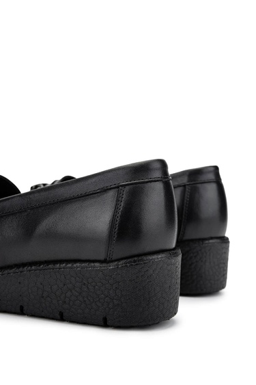  Tamer Tanca Kadın Hakiki Deri Siyah Deri Casual Ayakkabı