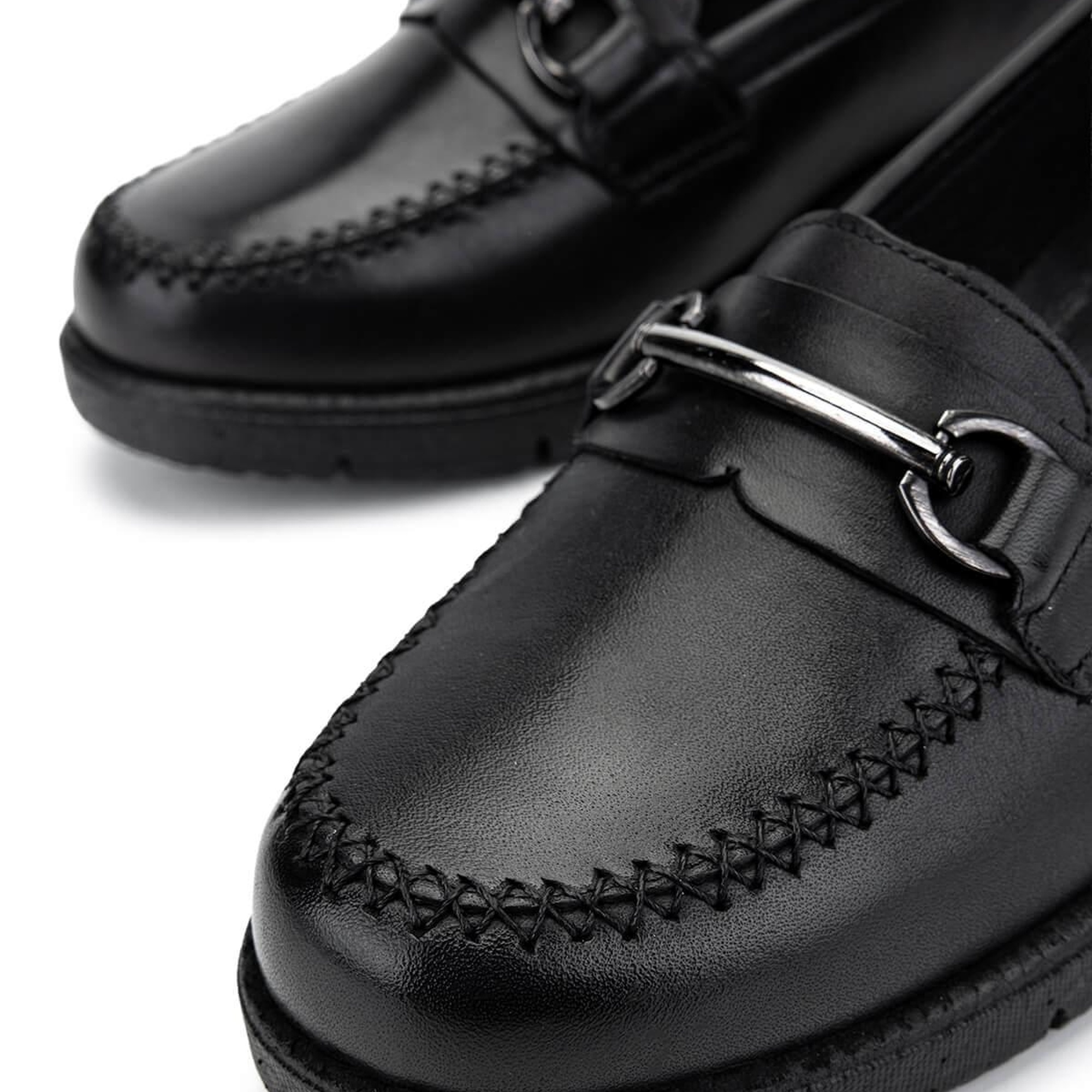 Tamer Tanca Kadın Hakiki Deri Siyah Deri Casual Ayakkabı