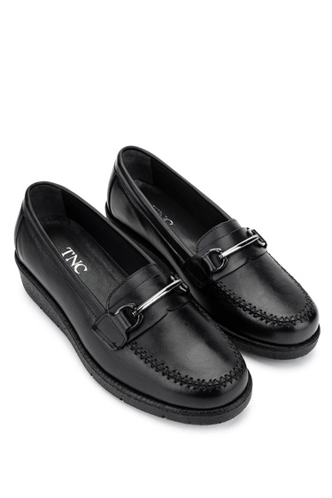  Tamer Tanca Kadın Hakiki Deri Siyah Deri Casual Ayakkabı