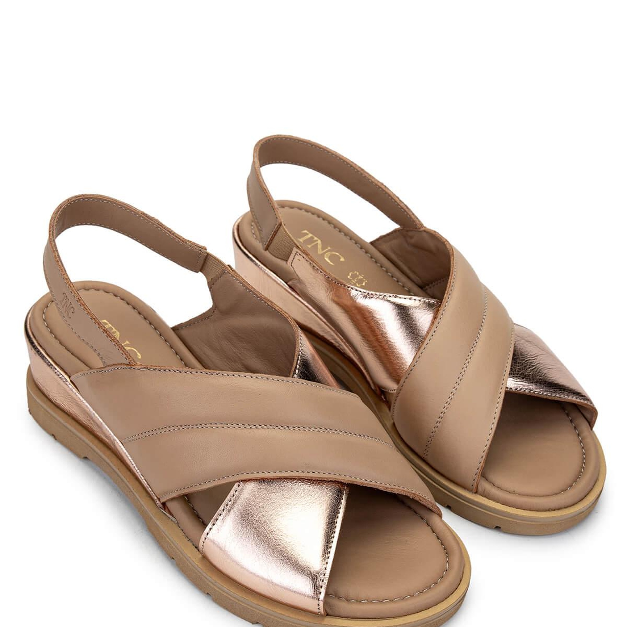 Tamer Tanca Kadın Hakiki Deri Nude Topuklu Sandalet