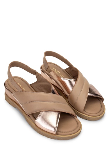  Tamer Tanca Kadın Hakiki Deri Nude Topuklu Sandalet