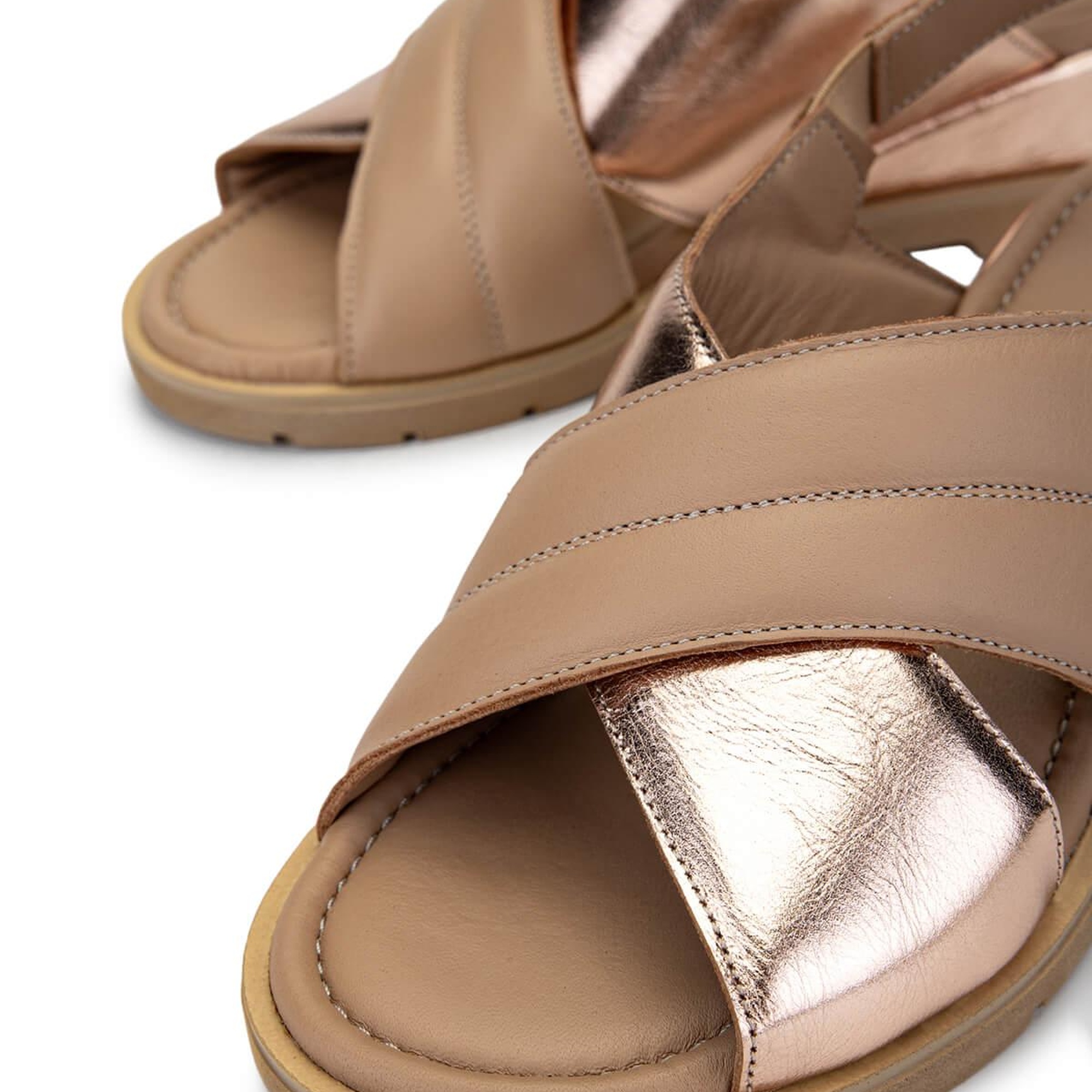 Tamer Tanca Kadın Hakiki Deri Nude Topuklu Sandalet