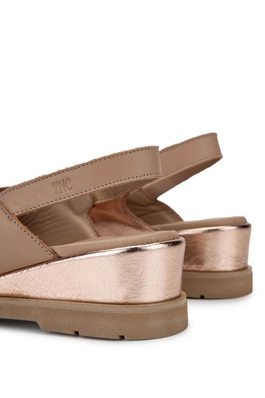  Tamer Tanca Kadın Hakiki Deri Nude Topuklu Sandalet