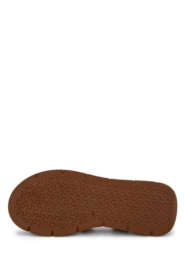  Tamer Tanca Kadın Hakiki Deri Taba Deri Düz Sandalet