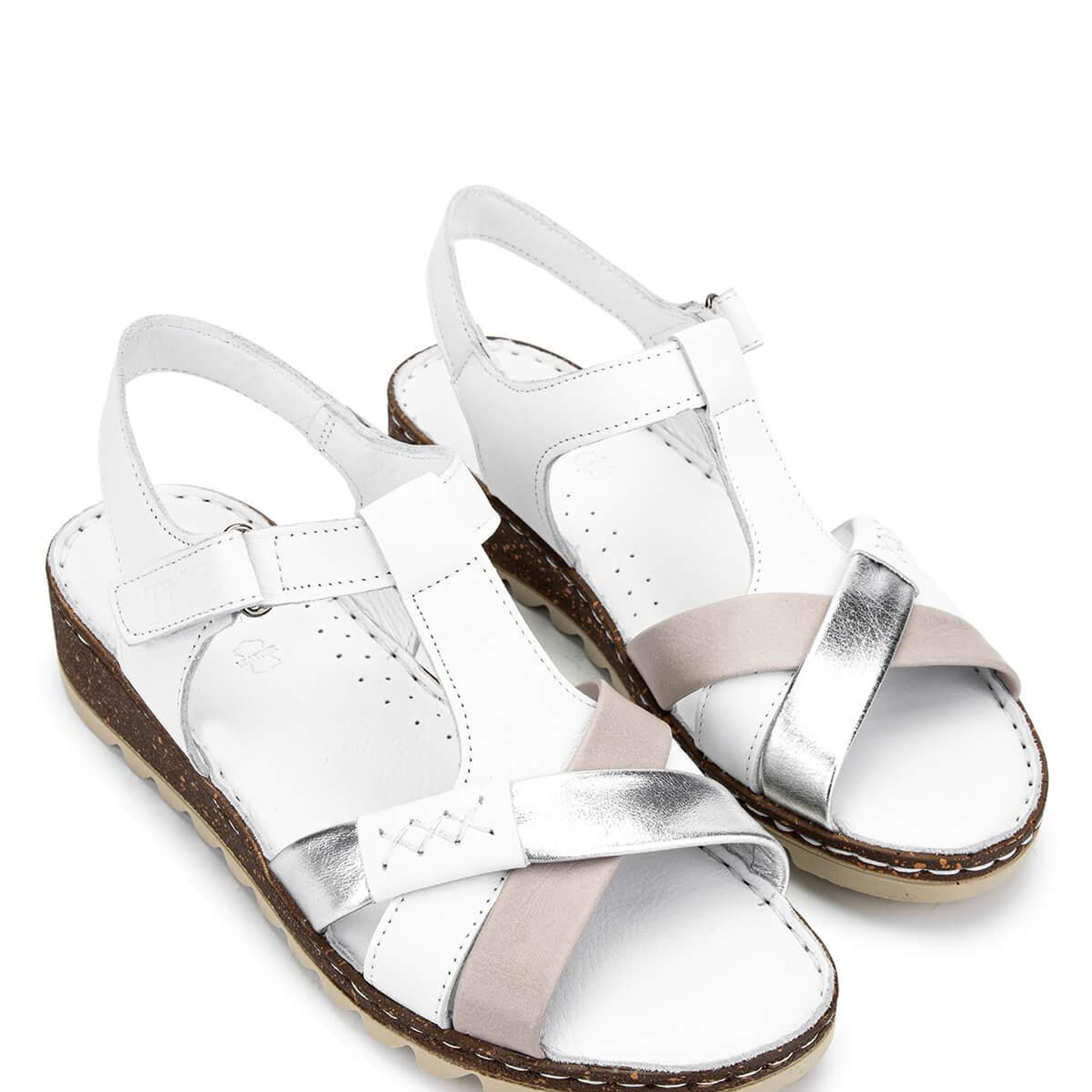 Tamer Tanca Kadın Hakiki Deri Beyaz Düz Sandalet