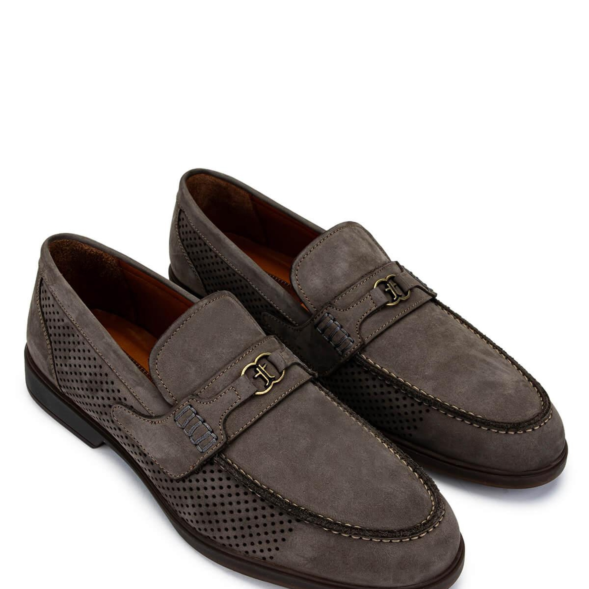 Tamer Tanca Erkek Hakiki Deri Vizon Nubuk Loafer Ayakkabı