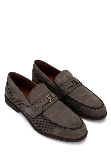  Tamer Tanca Erkek Hakiki Deri Vizon Nubuk Loafer Ayakkabı