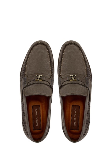  Tamer Tanca Erkek Hakiki Deri Vizon Nubuk Loafer Ayakkabı